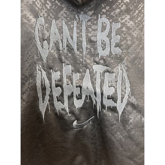 Nike “Can’t Be Defeated” Black Hoodie Oversized Women Size M - Picture 3 of 9